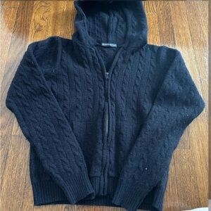 Brandy Melville Navy Cable Knit Zipup